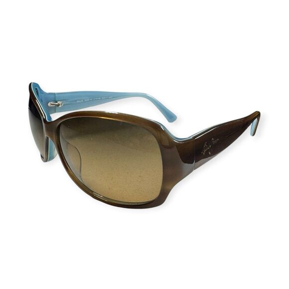 Maui Jim MJ 295 Nalani Polarized Sunglasses Japan Oversized Brown Blue w/ Case main image 5